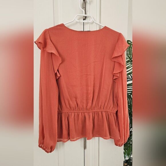 Women's V-Neck Ruffle Top - Picture 3 of 3